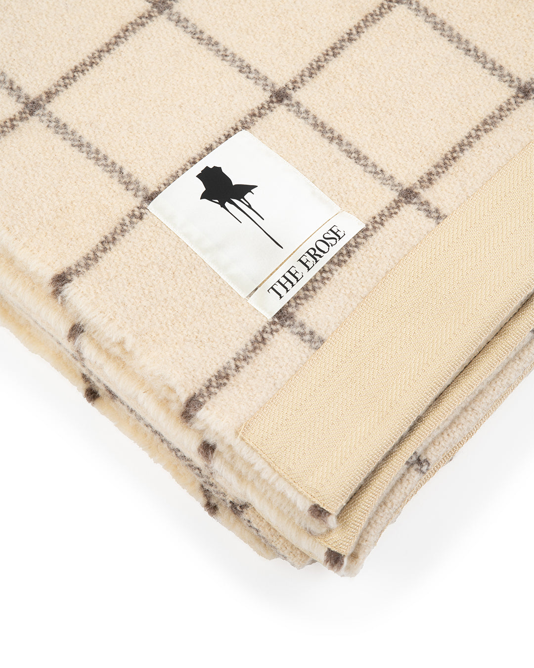 NATURAL CHECKERED BLANKET