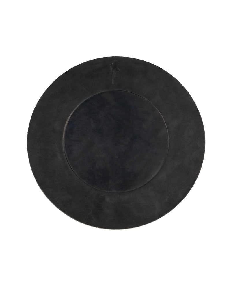 Matte Black Leather Charger Plate