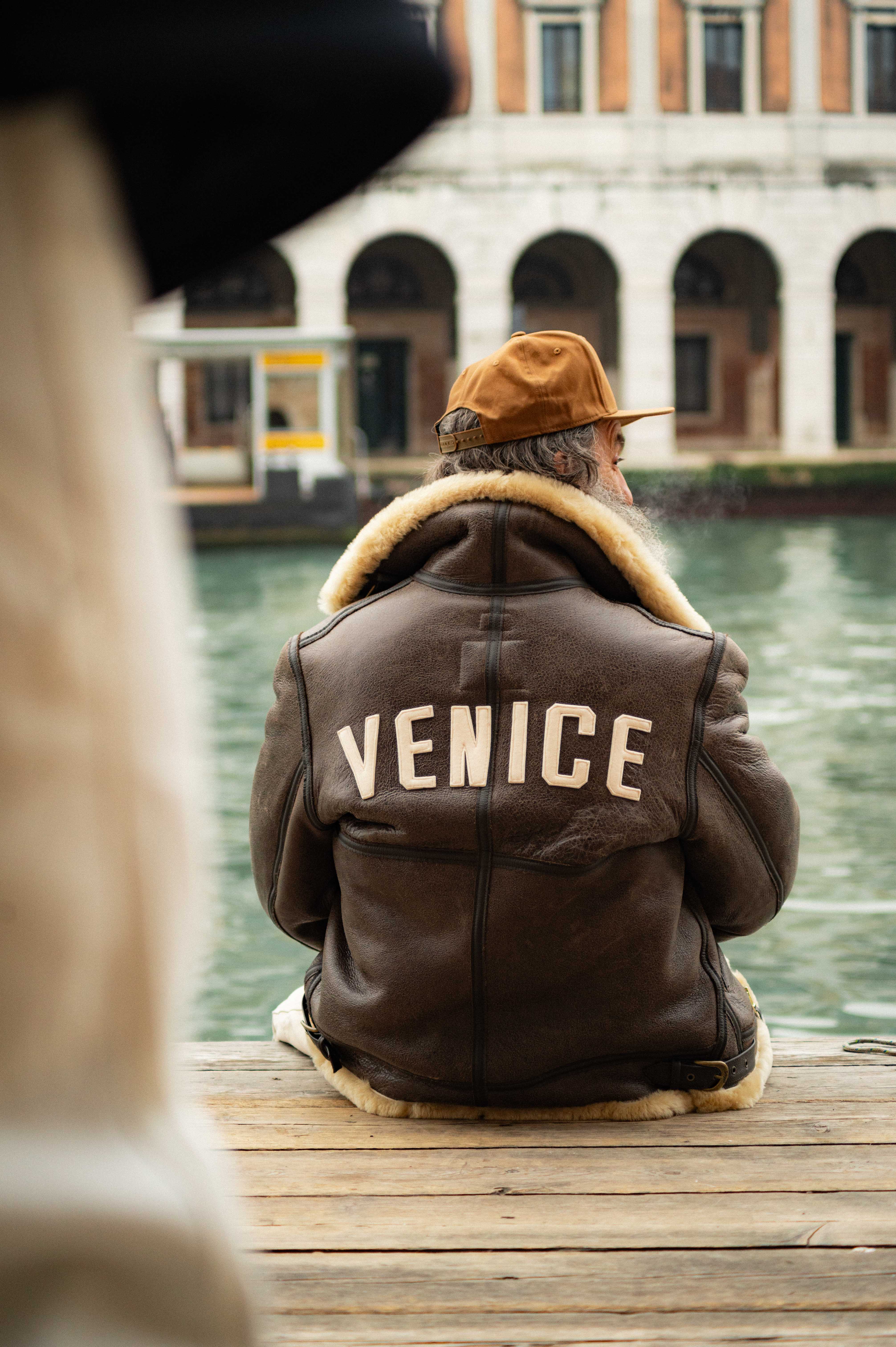 Venice M'Art Leather Bomber Jacket