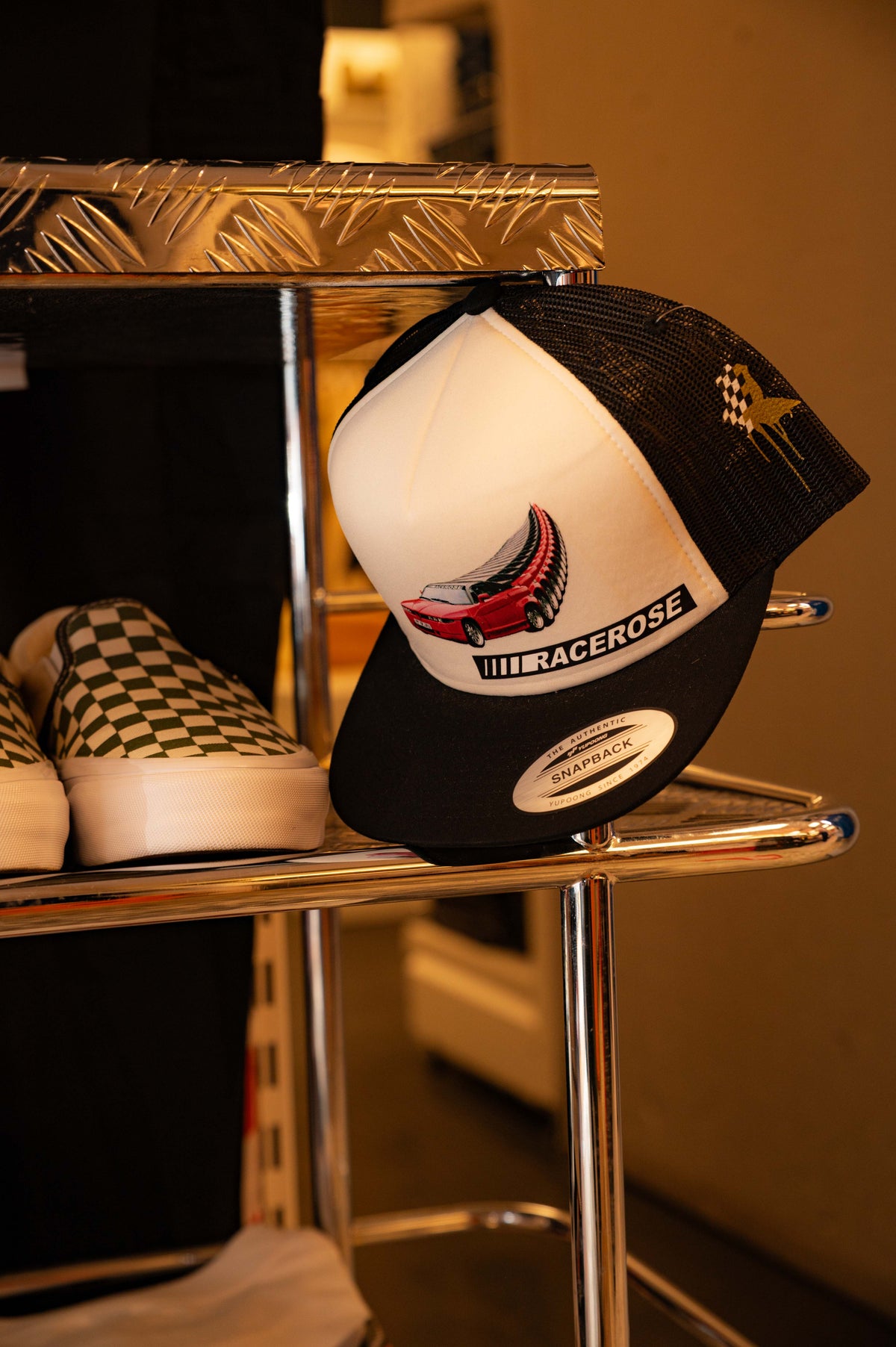 RACEROSE CAP WITH ROSE LOGO