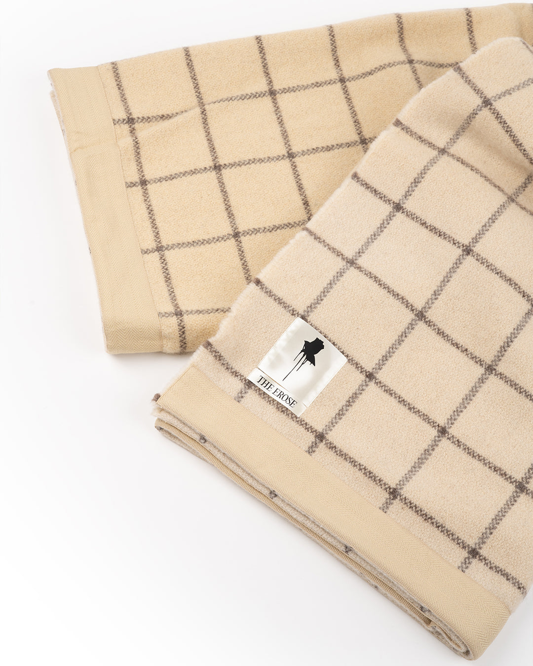 NATURAL CHECKERED BLANKET