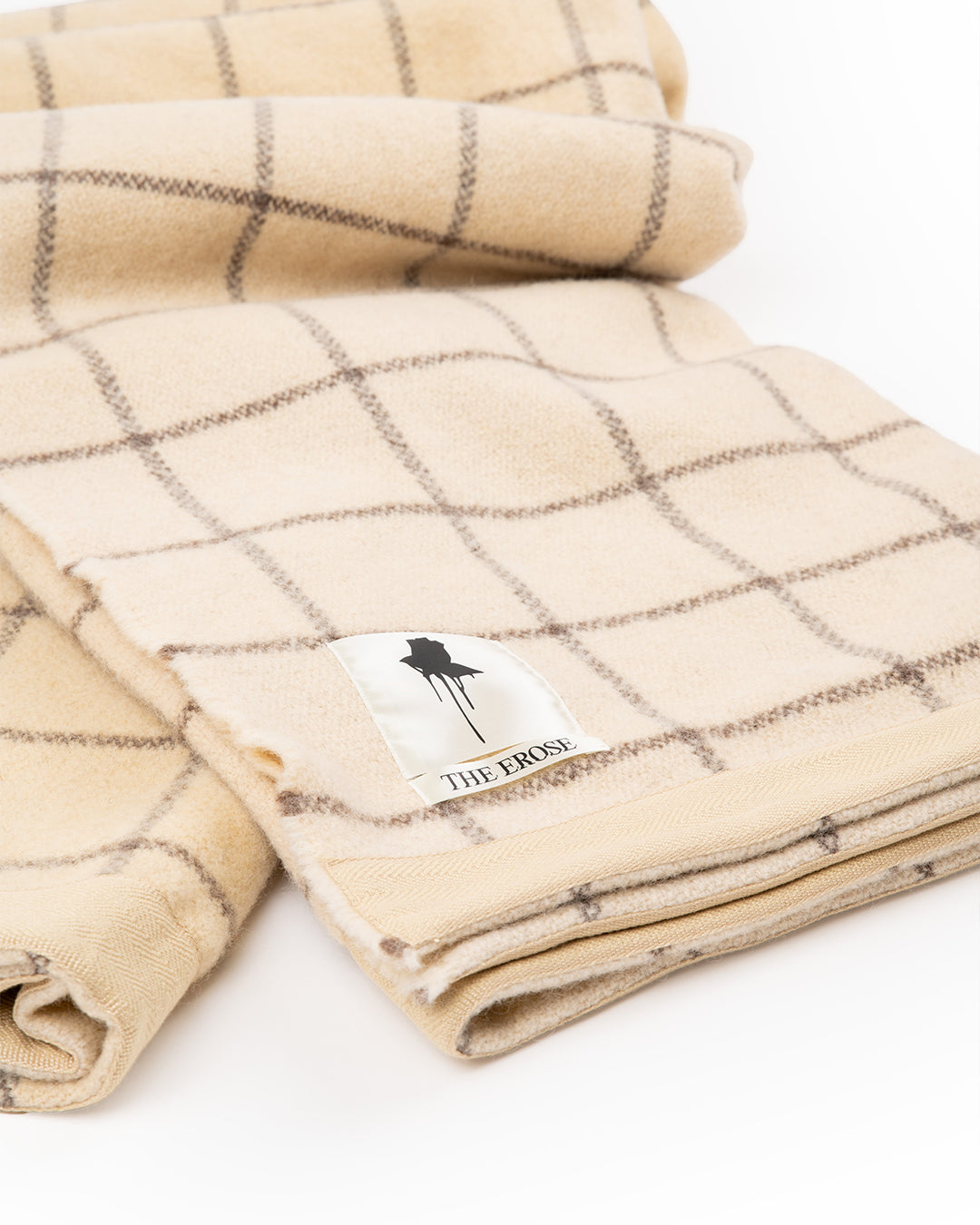NATURAL CHECKERED BLANKET
