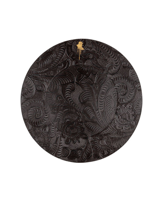 EMBOSSED LEATHER CHARGER PLATE