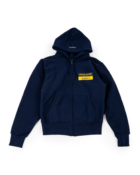 VENICE M'ART CROSS KNIT ZIP HOODIE