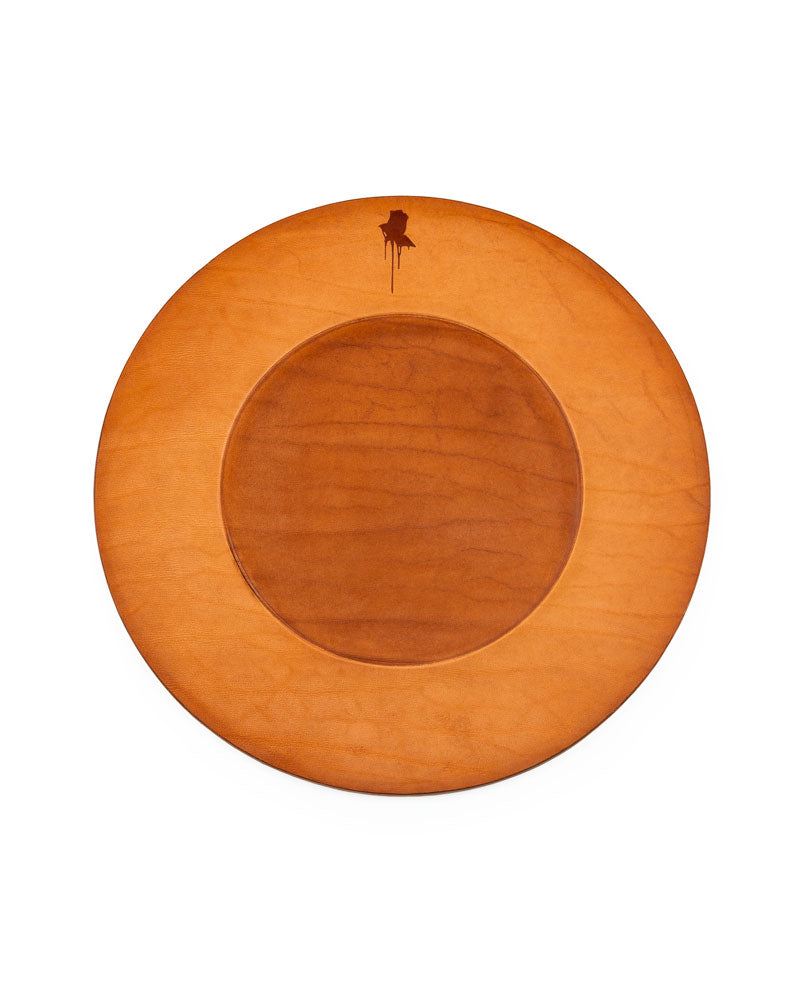 Matte Natural Leather Charger Plate