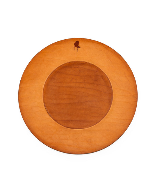 Matte Natural Leather Charger Plate