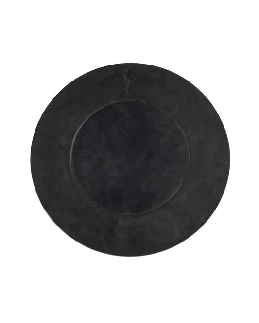 Matte Black Leather Charger Plate