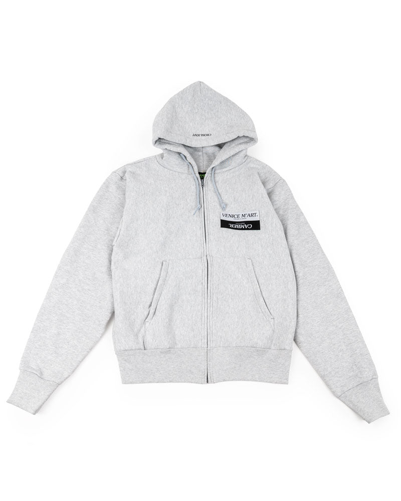 VENICE M'ART CROSS KNIT ZIP HOODIE