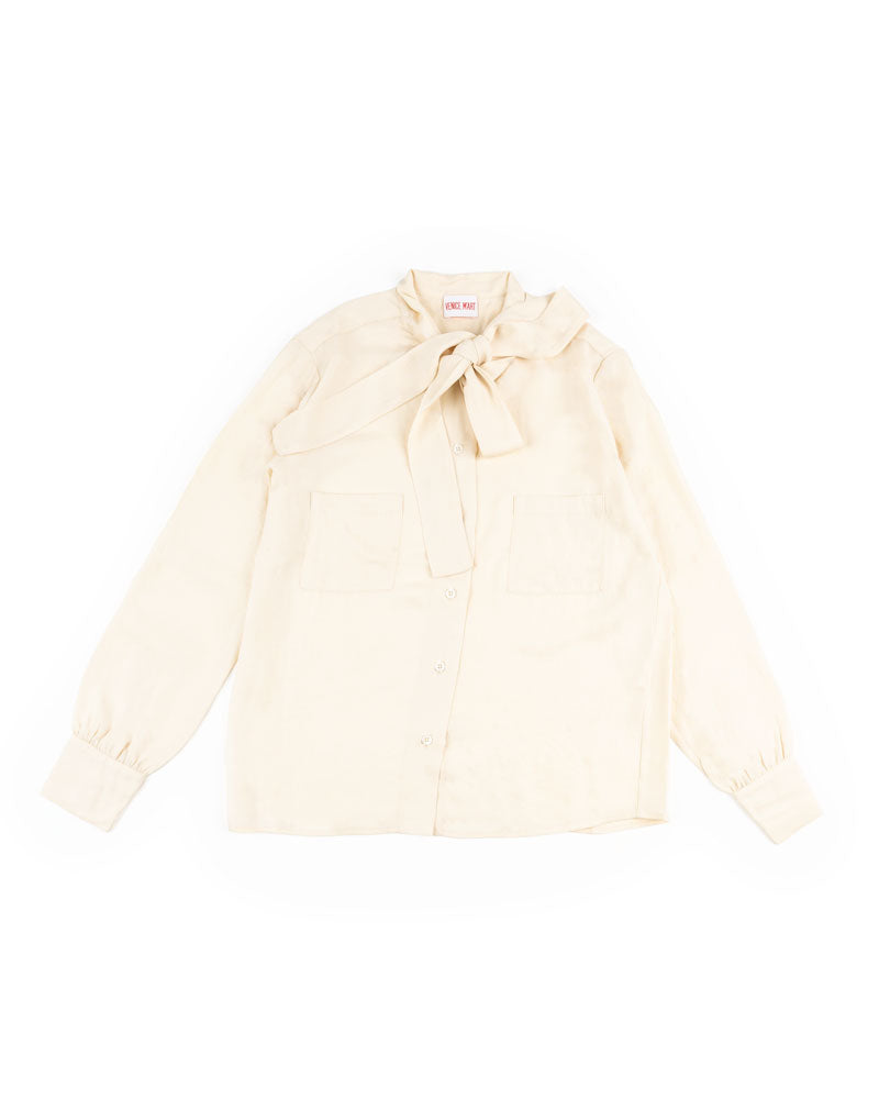 ribbon blouse in smooth viscose