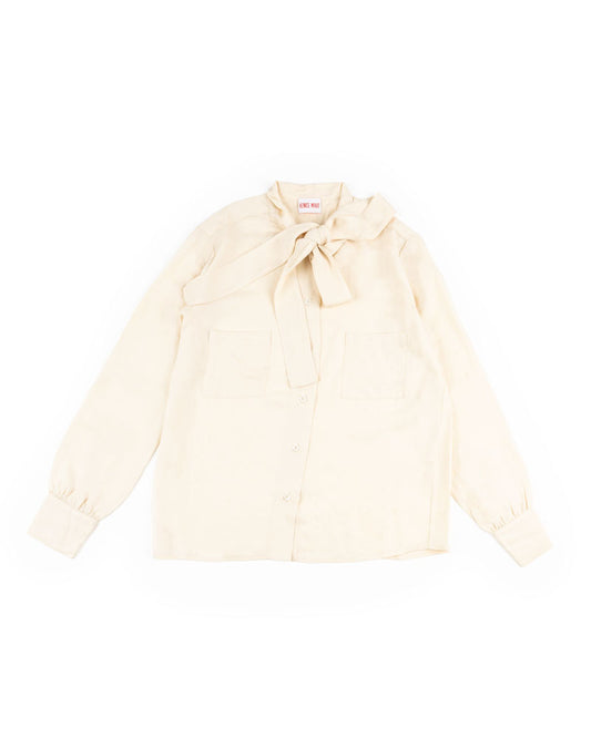 ribbon blouse in smooth viscose